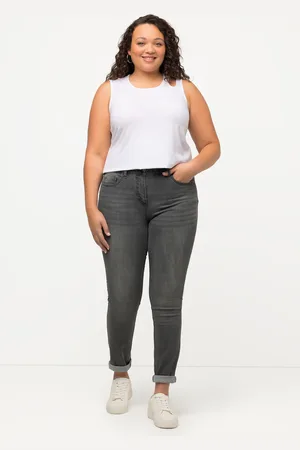 Ulla Popken Große Größen Skinnyjeans Sarah, Damen, , Größe: 42, Baumwolle/Polyester/Viskose