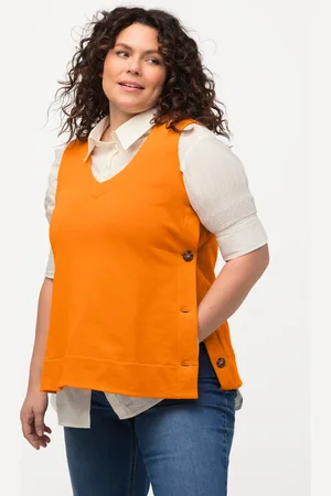 Ulla Popken Große Größen Sweat-Pullunder, Damen, , Größe: 42/44, Baumwolle