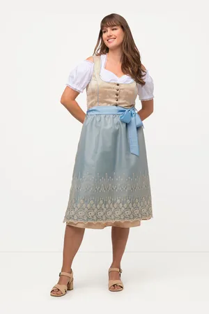 Ulla Popken Große Größen Dirndl, Damen, , Größe: 42, Polyester/Baumwolle/Viskose