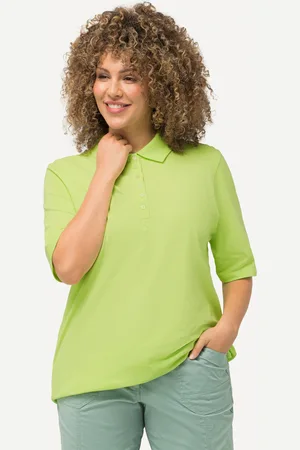 Ulla Popken Große Größen Poloshirt, Damen, , Größe: 46/48, Baumwolle