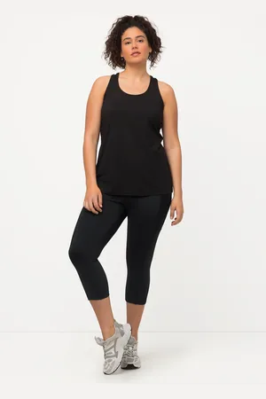 Ulla Popken Große Größen 3/4-Leggings, Damen, , Größe: 42/44, Polyester/Elasthan