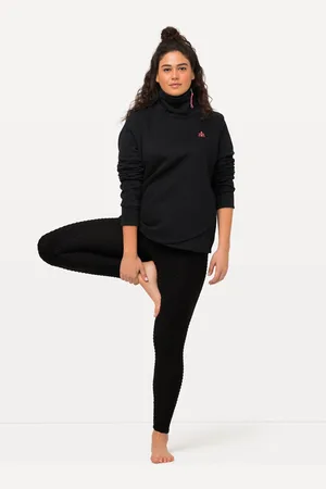 Ulla Popken Große Größen Struktur-Sportleggings, Damen, , Größe: 42/44, Polyester/Elasthan
