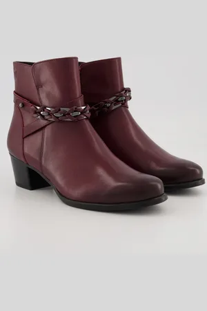 Ulla Popken Caprice Leder-Stiefeletten, Damen, , Größe: 39, Sonstige/Leder