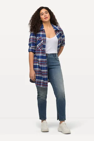 Ulla Popken Große Größen Boyfriend-Jeans, Damen, , Größe: 42, Baumwolle