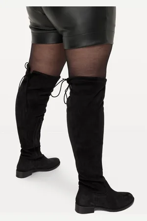 Ulla Popken Overknee-Stiefel, Damen, , Größe: 39, Polyester/Leder