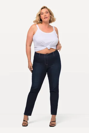 Ulla Popken Große Größen Jeggings Denim, Damen, , Größe: 42, Baumwolle/Polyester