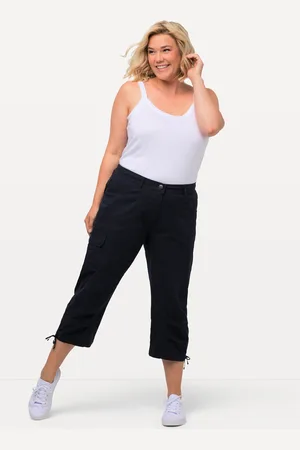 Ulla Popken Große Größen 7/8-Cargohose, Damen, , Größe: 42, Baumwolle