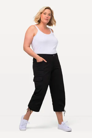 Ulla Popken Große Größen 7/8-Cargohose, Damen, , Größe: 42, Baumwolle
