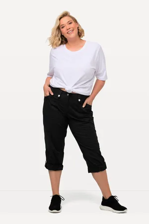 Ulla Popken Große Größen 7/8-Cargohose, Damen, , Größe: 42, Baumwolle