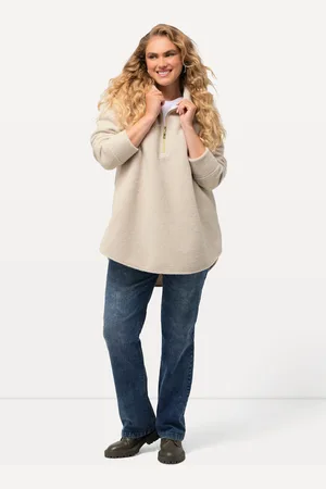 Ulla Popken Große Größen Fleeceshirt, Damen, , Größe: 42/44, Polyester