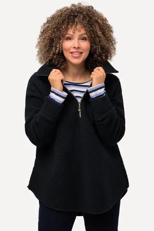 Ulla Popken Große Größen Fleeceshirt, Damen, , Größe: 42/44, Polyester