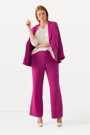 Ulla Popken Große Größen Anzughose, Damen, , Größe: 42, Kunstseide/Polyester