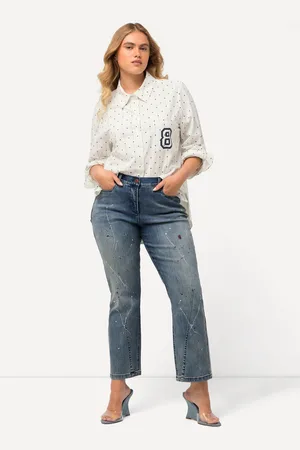 Ulla Popken Große Größen Jeans Mandy, Damen, , Größe: 42, Baumwolle/Polyester