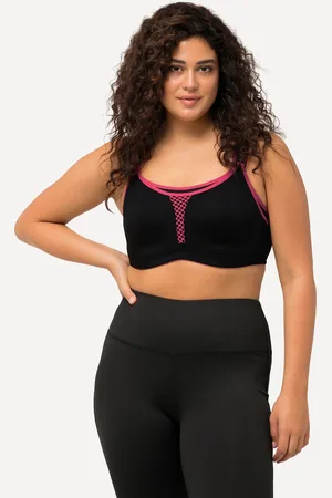 Ulla Popken Große Größen Sport-BH, Damen, , Größe: 100C, Synthetische Fasern/Elasthan/Polyester