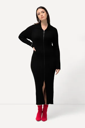 Ulla Popken Große Größen Strickkleid, Damen, , Größe: 46/48, Viskose/Synthetische Fasern