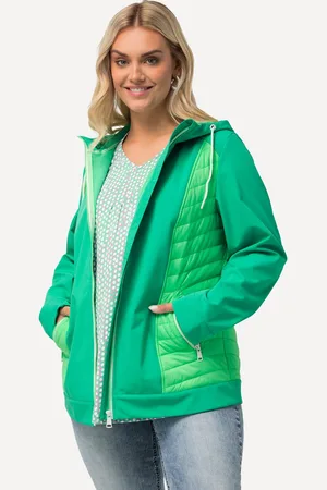 Ulla Popken Große Größen HYPRAR Hybrid-Kapuzenjacke, Damen, , Größe: 42/44, Polyester/Synthetische Fasern