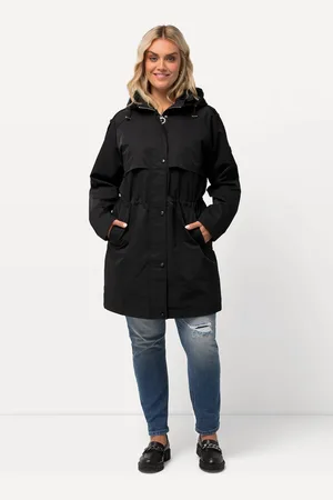 Ulla Popken Große Größen HYPRAR Funktionsmantel, Damen, , Größe: 42/44, Polyester/Baumwolle/Synthetische Fasern