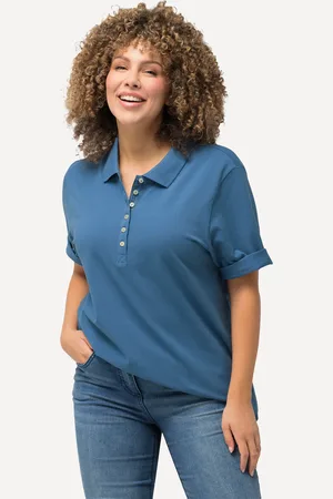 Ulla Popken Große Größen Poloshirt, Damen, , Größe: 50/52, Baumwolle