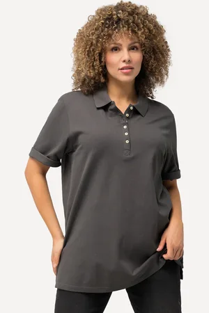 Ulla Popken Große Größen Poloshirt, Damen, , Größe: 42/44, Baumwolle