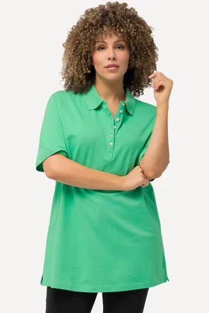 Ulla Popken Große Größen Poloshirt, Damen, , Größe: 46/48, Baumwolle