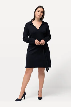 Ulla Popken Große Größen Strickkleid, Damen, , Größe: 42/44, Viskose/Baumwolle