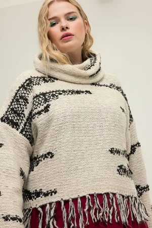 STUDIO UNTOLD Große Größen Rollkragen-Pullover, Damen, , Größe: 42/44, Polyester/Synthetische Fasern