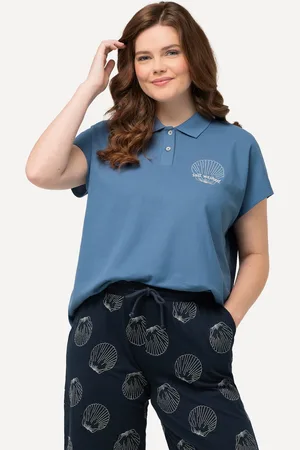 Ulla Popken Große Größen Poloshirt, Damen, , Größe: 42/44, Baumwolle
