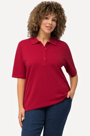 Ulla Popken Große Größen Poloshirt, Damen, , Größe: 42/44, Baumwolle
