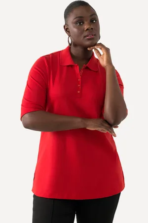 Ulla Popken Große Größen Poloshirt, Damen, , Größe: 46/48, Baumwolle