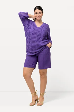 Ulla Popken Große Größen Shorts, Damen, , Größe: 42/44, Viskose/Synthetische Fasern