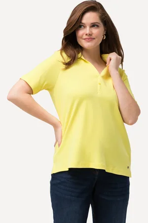 Ulla Popken Große Größen Poloshirt, Damen, , Größe: 42/44, Baumwolle