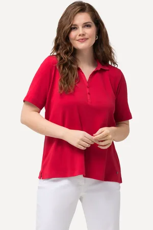 Ulla Popken Große Größen Poloshirt, Damen, , Größe: 42/44, Baumwolle