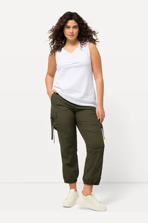 Ulla Popken Große Größen Cargohose, Damen, , Größe: 42, Synthetische Fasern