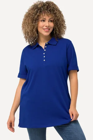 Ulla Popken Große Größen Poloshirt, Damen, , Größe: 50/52, Baumwolle