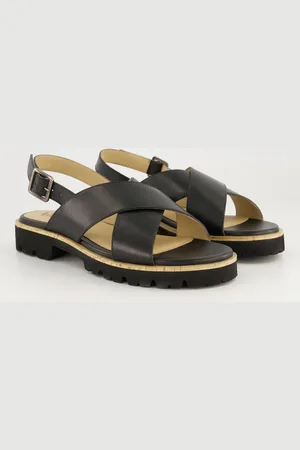 Ulla Popken Leder-Sandaletten, Damen, , Größe: 38, Leder