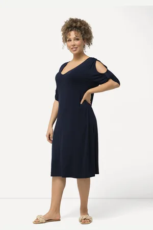 Ulla Popken Große Größen Jersey-Strandkleid, Damen, , Größe: 42/44, Viskose