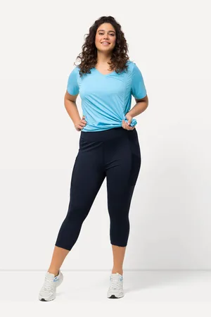Ulla Popken Große Größen 3/4-Leggings, Damen, , Größe: 42/44, Polyester/Elasthan