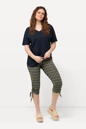 Ulla Popken Große Größen Capri-Leggings, Damen, , Größe: 46/48, Baumwolle