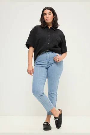 STUDIO UNTOLD Große Größen Mom-Jeans, Damen, , Größe: 42, Baumwolle/Synthetische Fasern