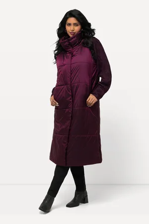 Ulla Popken Große Größen Long-Steppweste, Damen, , Größe: 42/44, Polyester/Synthetische Fasern