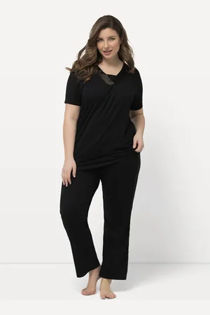 Ulla Popken Große Größen Pyjama, Damen, , Größe: 42/44, Baumwolle/Synthetische Fasern