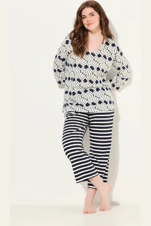 Ulla Popken Große Größen Pyjama-Shirt, Damen, , Größe: 42/44, Baumwolle