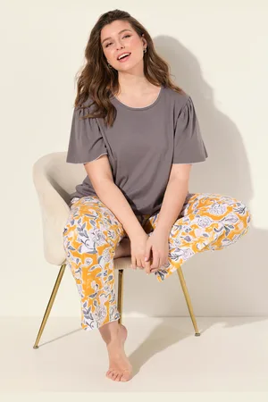 Ulla Popken Große Größen Pyjama, Damen, , Größe: 42/44, Baumwolle/Synthetische Fasern