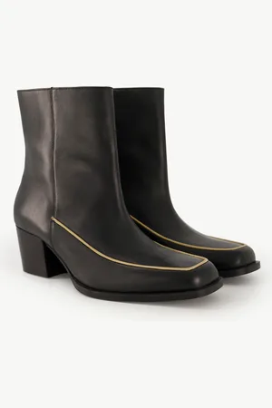 Ulla Popken Leder-Stiefeletten, Damen, , Größe: 38, Sonstige/Leder