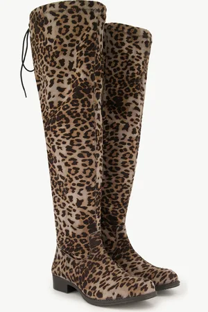 Ulla Popken Overknee-Stiefel, Damen, , Größe: 38, Leder/Synthetische Fasern