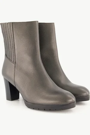 Ulla Popken Leder-Stiefeletten, Damen, , Größe: 38, Sonstige/Leder