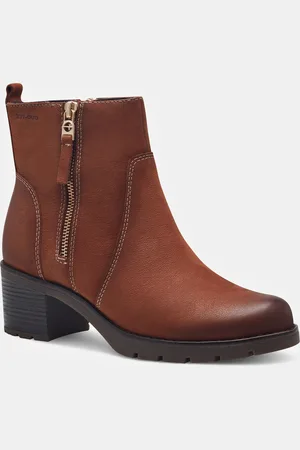 Ulla Popken Tamaris Leder-Stiefeletten, Damen, , Größe: 37, Polyester/Leder