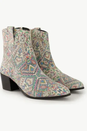 Ulla Popken Leder-Stiefeletten, Damen, , Größe: 38, Leder/Synthetische Fasern