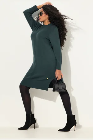 Ulla Popken Große Größen Strickkleid, Damen, , Größe: 42/44, Wolle/Synthetische Fasern