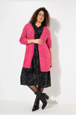 Ulla Popken Große Größen Strickjacke, Damen, , Größe: 42/44, Synthetische Fasern/Polyester